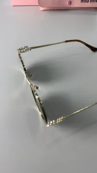 Miu Miu - Metal Frame Oval Black Lenses – Image 5