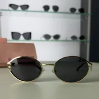 Miu Miu - Metal Frame Oval Black Lenses – Image 4