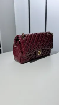 Chanel Classic Glossy Burgundy  – Image 12