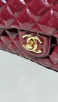 Chanel Classic Glossy Burgundy  – Image 10