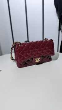 Chanel Classic Glossy Burgundy  – Image 4