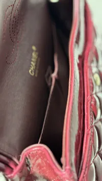Chanel Classic Glossy Burgundy  – Image 15