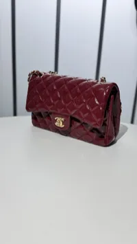 Chanel Classic Glossy Burgundy  – Image 2