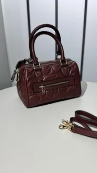 Coach Speedy Bag Burgundy – Image 3