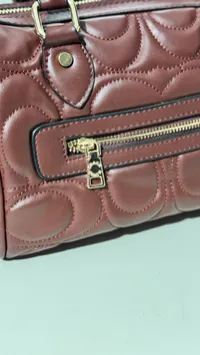 Coach Speedy Bag Burgundy – Image 5