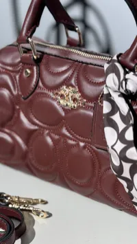 Coach Speedy Bag Burgundy – Image 4