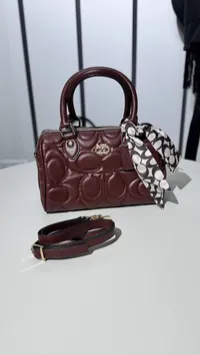 Coach Speedy Bag Burgundy – Image 2