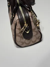 Coach Mini Speedy Beige & Brown – Image 2
