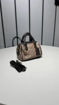 Coach Mini Speedy Beige & Brown – Image 5
