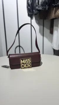 Dior Shoulder Bag Burgundy – Image 1
