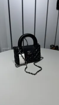 Chanel Nano Black & Silver  – Image 2