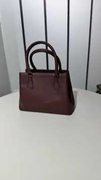 Prada Double Saffiano Burgundy handbag – Image 3