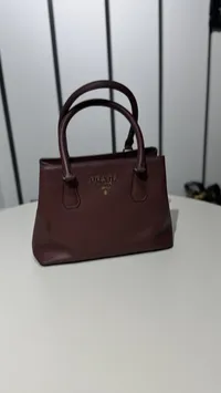 Prada Double Saffiano Burgundy handbag – Image 4