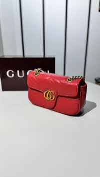 Gucci Marmont Shoulder Bag Super Master with Package Red – Image 6