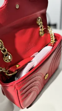Gucci Marmont Shoulder Bag Super Master with Package Red – Image 4