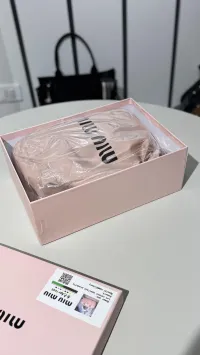 Miu Miu - Acradie Leather Birarwood Super Master with Package Peach – Image 3