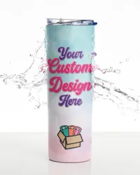 Custom Sublimated 20 oz Skinny Tumbler – Image 1