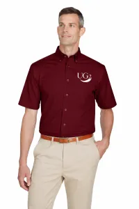 M500S HARRITON MEN'S EASY BLEND™ SHORT-SLEEVE TWILL SHIRT WITH STAIN-RELEASE – Image 2