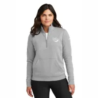 NKDX6720 Nike Women's Club Fleece Sleeve Swoosh 1/2-Zip – Image 3