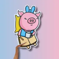 Ms. Hamletta Journaling in Bed Sticker – Image 1