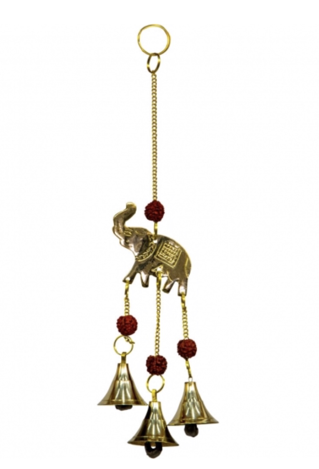 12″ Inch Brass Elephant Chime – Image 1