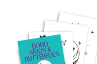 Boho Moon & Butterflies Coloring Book – Image 1