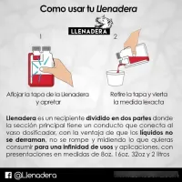 Llenadera; Licorera Plástica Con Dosificador, 1 Lt / 32 Oz – Imagen 5