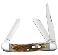 PEACH SEED JIG AMBER BONE MEDIUM STOCKMAN #00042 – Image 1