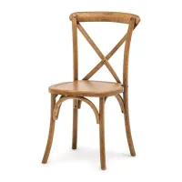 Stapelbare houten Crossback vergaderstoel – Image 1