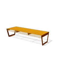 Berlijn stalen bank – zonder rugleuning (lang model) – Image 1