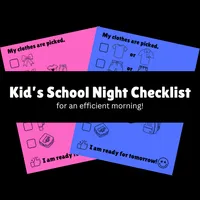 Kid's School Night Checklist – Image 1