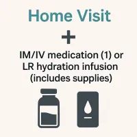 Home Visit + IM/IV medication(1) or LR hydration infusion (includes supplies). – Image 1
