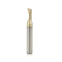 Amana Tool 51409 CNC SC Spiral O Single Flute Plastic Cutting 1/4 D x 1-1/16 CH x 1/4 SHK x 3 Inch Long Up-Cut Router Bit with  – Image 3