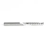 Amana Tool 51413 CNC SC Spiral O Single Flute, Plastic Cutting 1/4 D x 1-1/2 CH x 1/4 SHK x 3 Inch Long Up-Cut Router Bit... – Image 1