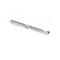 Amana Tool 51413 CNC SC Spiral O Single Flute, Plastic Cutting 1/4 D x 1-1/2 CH x 1/4 SHK x 3 Inch Long Up-Cut Router Bit... – Image 2