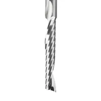 Amana Tool 51413 CNC SC Spiral O Single Flute, Plastic Cutting 1/4 D x 1-1/2 CH x 1/4 SHK x 3 Inch Long Up-Cut Router Bit... – Image 3
