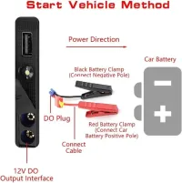 12V Car Jump Starter Power Bank (10000mAh / 300A Peak) – Portable Emergency Kit – Image 6