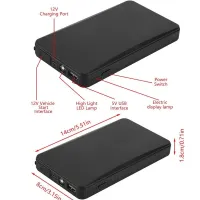 12V Car Jump Starter Power Bank (10000mAh / 300A Peak) – Portable Emergency Kit – Image 8