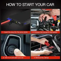 12V Car Jump Starter Power Bank (10000mAh / 300A Peak) – Portable Emergency Kit – Image 2
