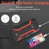 12V Portable Car Jump Starter + Power Bank (LED Light) – 200A Starting / 200A Peak – Image 4
