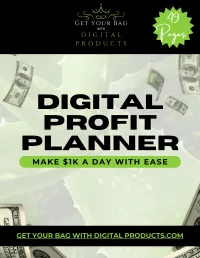 Digital Profit Planner Make $1K a Day with Ease (Diamond) – Image 1