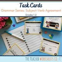 Subject-Verb Agreement Task Cards – Image 1