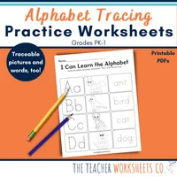 Alphabet Tracing Practice Worksheets – Image 1