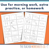 Alphabet Tracing Practice Worksheets – Image 2
