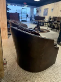 Cowhide Barrel Club Chair (Message for Pricing) – Image 3