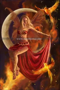Fire Moon home accent Wall Art – Image 1