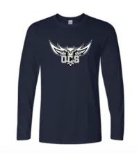 OCS OWL Softstyle Long Sleeve T-Shirt – Navy Blue, Large