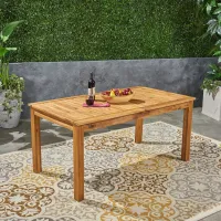 Weather-Resistant Outdoor Dining Table | Cast Aluminum with Glass Top – Image 1