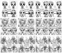 Zombie Coloring Pages - 43 Hi-Res Digital Designs for Kids & Happy Goths – Image 2