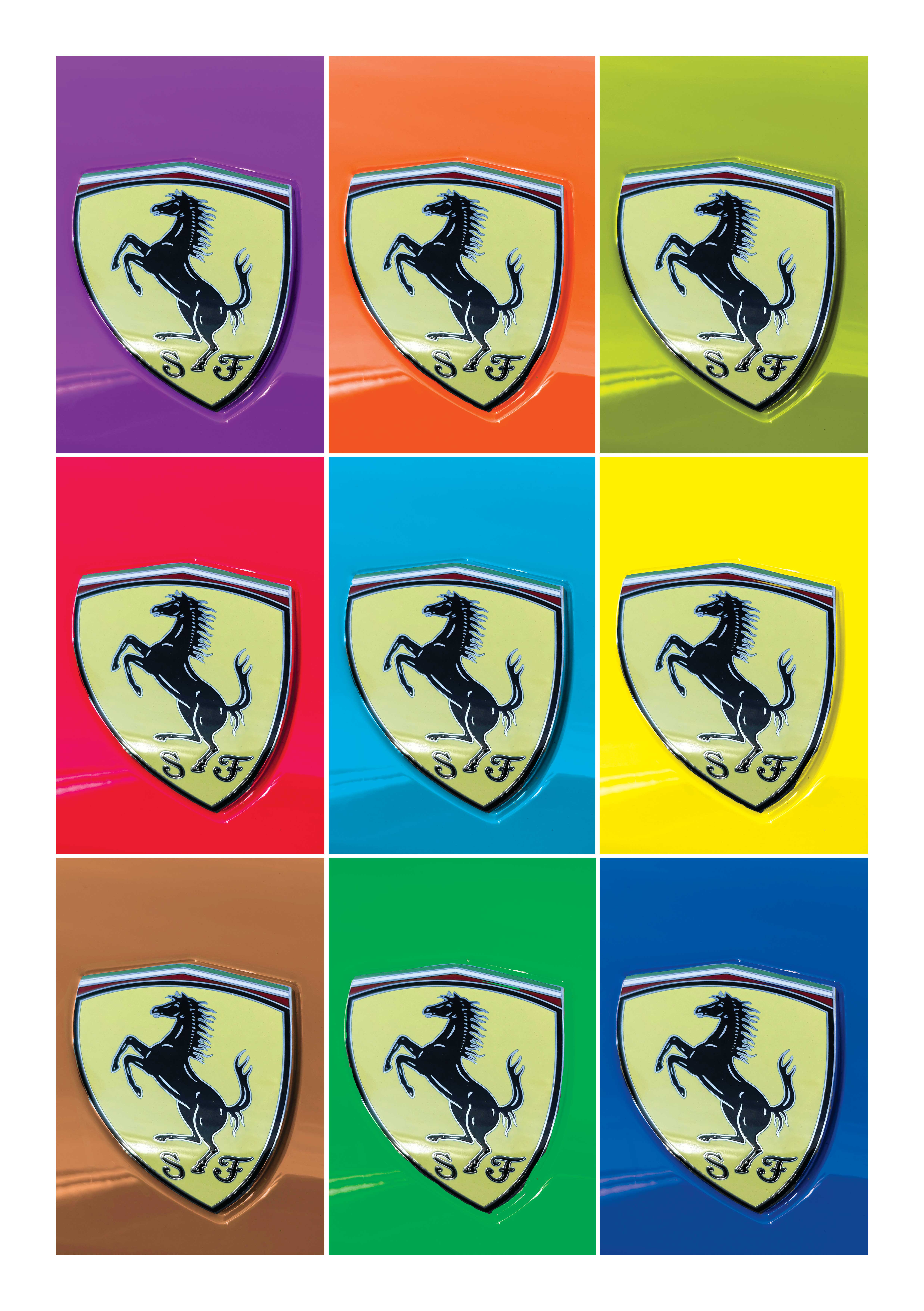 Ferrari side emblem – 8 x12 no frame
